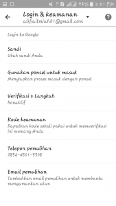 Cara mudah setting email pemulihan akun Google di Android 5