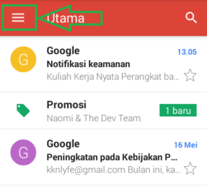 Cara melihat Inbox Gmail dari beberapa akun sekaligus melalui HP 7