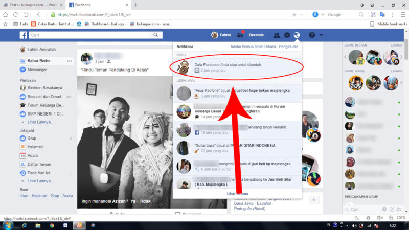 Cara Mengunduh Salinan Informasi di Facebook (Foto, video, dll) 7