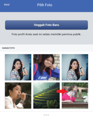 Cara Menambahkan Foto Profil Sementara Facebook di Android 2 Pilih foto