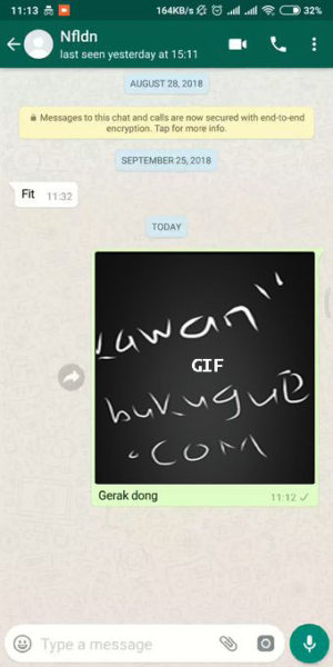 Cara kirim pesan text 3D di obrolan whatsapp kamu 15