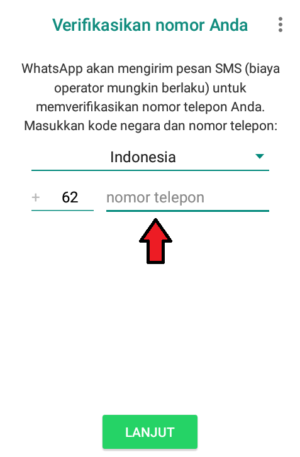 Cara Mendaftar Akun WhatsApp Bisnis (Panduan Lengkap Pemula) 3 isikan nomor kamu disini