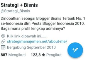Apa itu kultwit dan fitur thread di twitter ? 4 Tampilan akun Twitter @Strategi_Bisnis