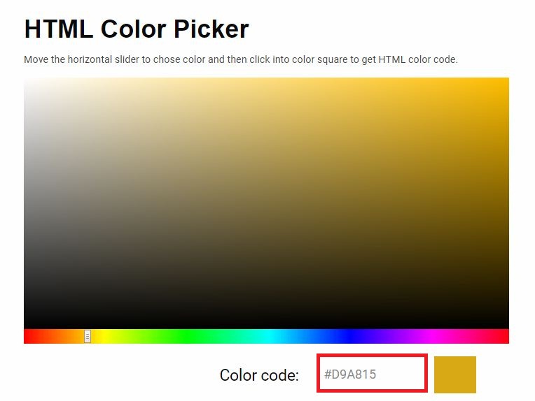"HTML Color Picker" mencari berbagai warna dan kode warna sesuai keinginan