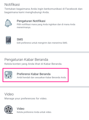 Cara menyingkirkan status/feed dari teman fb tanpa ketahuan 10 Laman pengaturan