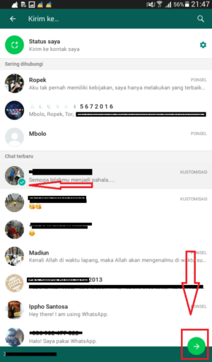 Cara membuat text kosong/blank di Info dan Chat Whatsapp 15