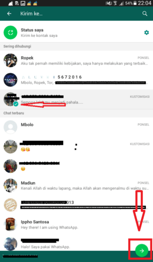 Cara membuat text kosong/blank di Info dan Chat Whatsapp 29