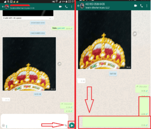 Cara membuat text kosong/blank di Info dan Chat Whatsapp 39