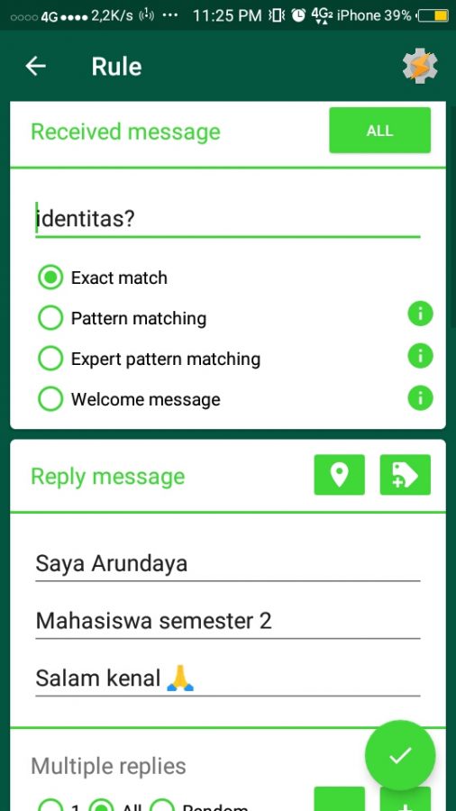 Aplikasi bot Whatsapp untuk auto-reply pesan otomatis 25