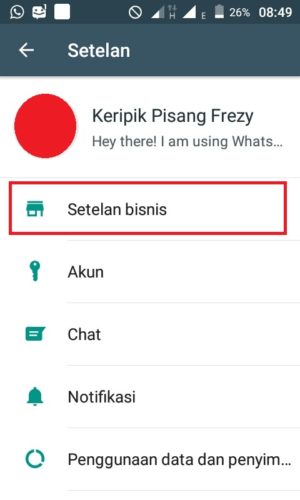 Cara membuat auto reply di WhatsApp Bisnis (Update 2023) 3 "Setelan bisnis" untuk masuk ke pengaturan bisnis