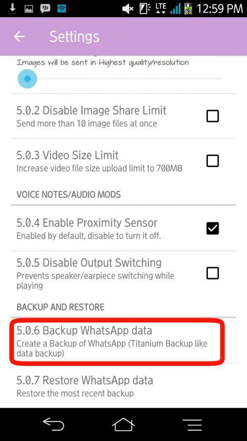 Backup WhatsApp Data