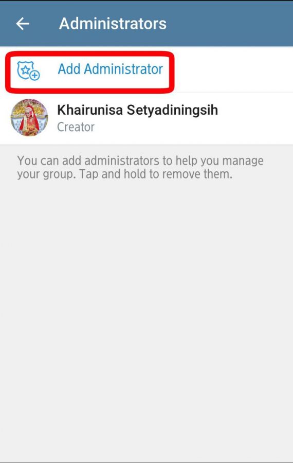 Add administrator/tambah admin group