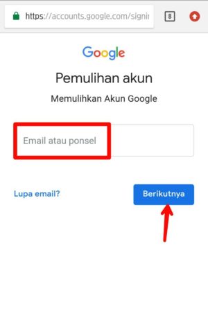 Ketik alamat email atau ponsel kamu