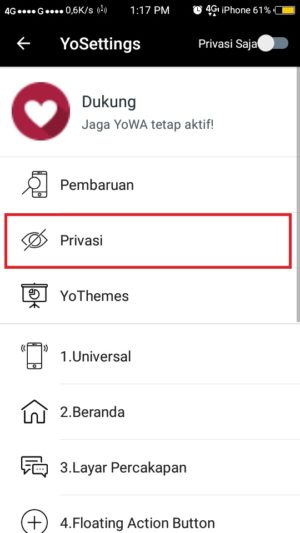 Cara menyembunyikan status "online" whatsapp (terlihat seperti offline) 9 Menu di dalam Fouad Mods