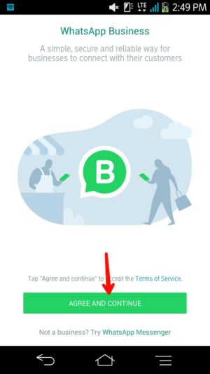 Cara menggunakan 2 akun WhatsApp dalam 1 HP 3 Tap agree and continue