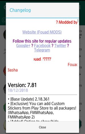 Cara Menghilangkan Centang 2 di WhatsApp (selalu Centang 1) 12 Pop up changelog, informasi mengenai aplikasi GBWhatsApp