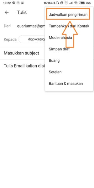 Cara setting pengiriman email terjadwal di gmail 4