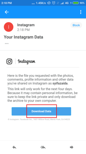 Cara backup data [foto,video,story,dm,komentar,dll] di instagram 17