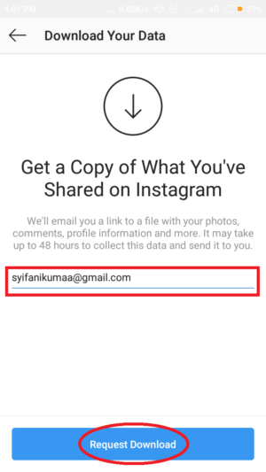 Cara backup data [foto,video,story,dm,komentar,dll] di instagram 11