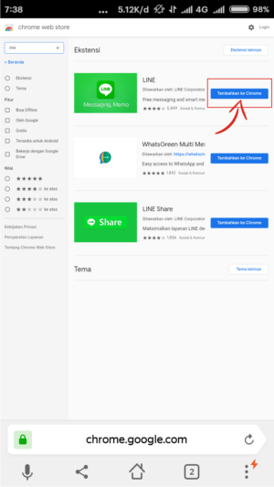 Bisakah pakai 1 akun Line di 2 HP ? 10 Tambahkan ekstensi Line di Yandex Browser.