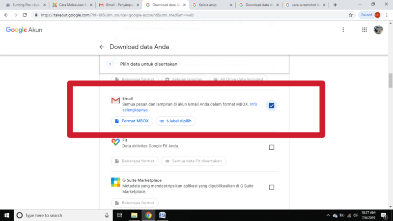Cara mem-backup pesan email di inbox Gmail ke komputer kamu 11