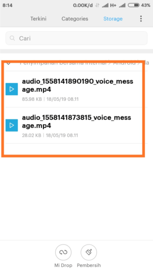 Cara mengirim voice note di DM Instagram 9 Voice Note IG kamu ada di folder Music.