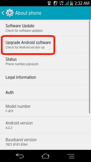 Ugrade android version