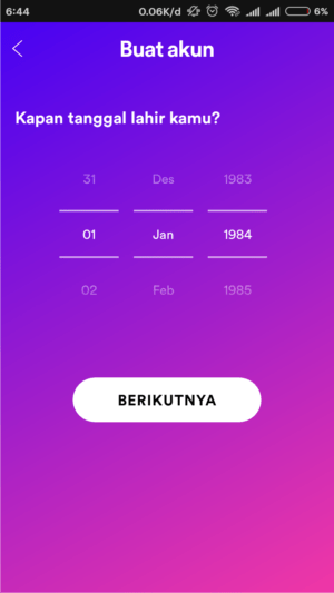 Spotify tidak bisa share ke instastory ? Ini 7 solusinya 9 Isi tanggal lahirmu, bebas asal ingat.