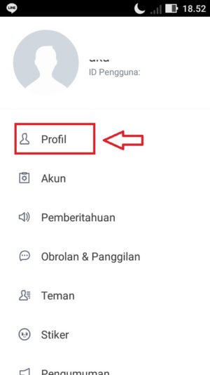 Pilih menu “Profil”.
