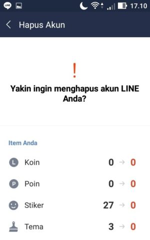 Cara menghapus akun LINE 9