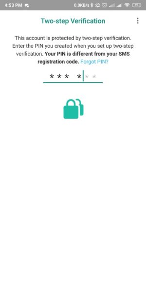 Cara menghapus akun whatsapp di hp yang hilang 5 Masukkan Pin Verifikasi Dua Langkah