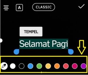 Perhatikan pilihan warna yang ada di bawah