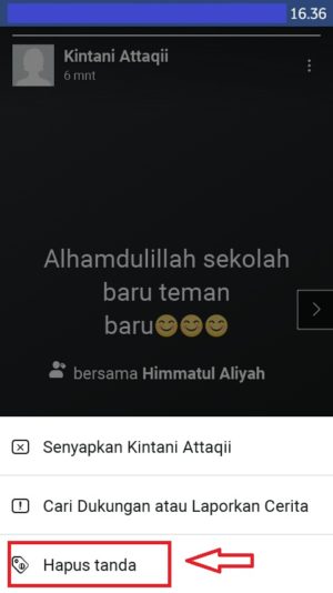 Cara menghapus tag dari status atau story di facebook 22 tap "hapus tanda"
