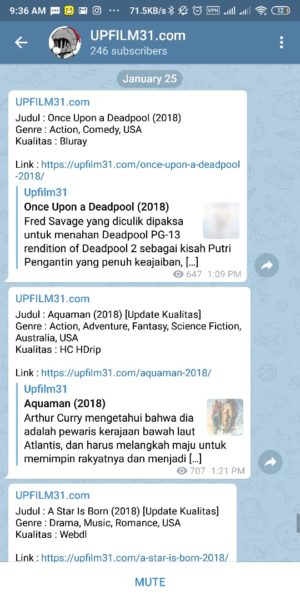Kumpulan link grup telegram (pendidikan, humor, saham, bisnis, dll) 14 Group UPFILM31