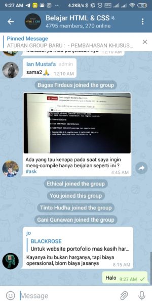 Kumpulan link grup telegram (pendidikan, humor, saham, bisnis, dll) 2 Group HTML dan CSS