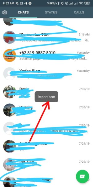Cara melaporkan HOAX yang menyebar di Whatsapp 4 report berhasil