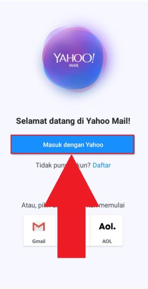 Cara login banyak akun email Yahoo sekaligus (dalam 1 hp) 1 Halaman awal aplikasi Yahoo Mail di Android
