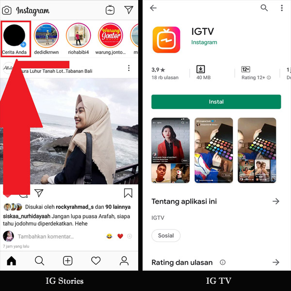 IGTV memiliki aplikasi tersendiri meskipun sudah terintegrasi dalam Instagram