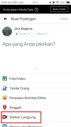 Cara siaran langsung di facebook di HP dan PC 4 Cara siaran langsung di facebook di HP dan PC 3