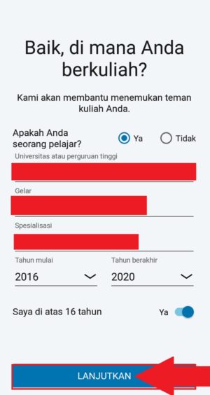 Apa itu LinkedIn? Bagaimana cara mendaftar di LinkedIn? 3 Jika kamu seorang pelajar, akan mengisi form seperti pada gambar
