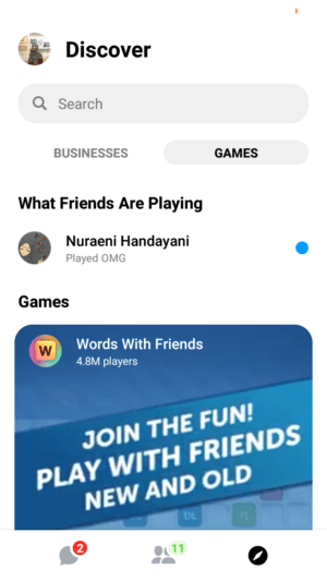 games pada Messenger
