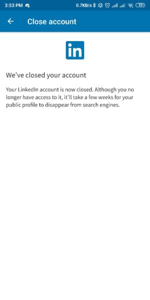 Cara menghapus (menutup) akun LinkedIn secara permanen 7 akun berhasil ditutup