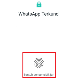konfirmasi sidik jari untuk masuk aplikasi whatsapp
