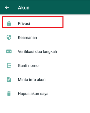 Cara Mengunci WhatsApp dengan Sidik Jari 3 masuk ke menu privasi