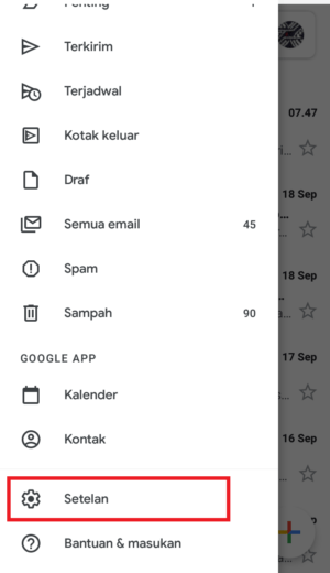 Cara mengatur menu swipe di gmail sesuai kebutuhanmu 7