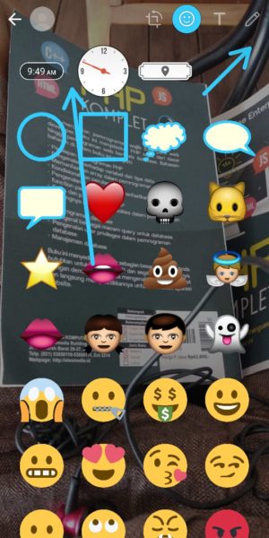 Cara menambahkan sticker jam dan lokasi di status whatsapp 4 Sticker Icon Jam