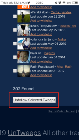 Cara unfollow massal akun twitter fake, in-active dan tidak follback 12 Cara unfollow massal akun twitter fake, in-active dan tidak follback 11