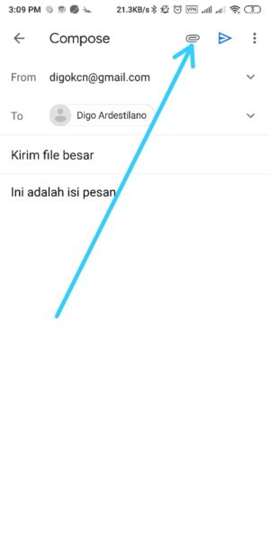Cara mengirim file besar (diatas 25 MB) lewat Gmail (di HP atau PC) 9 Pilih tanda bulat dibagian atas halaman tulis pesan