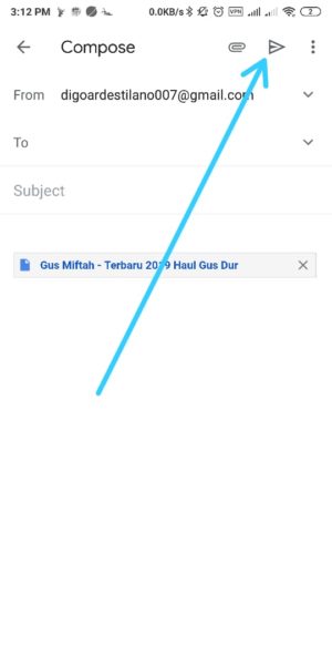 Cara mengirim file besar (diatas 25 MB) lewat Gmail (di HP atau PC) 13 Kirim Pesan