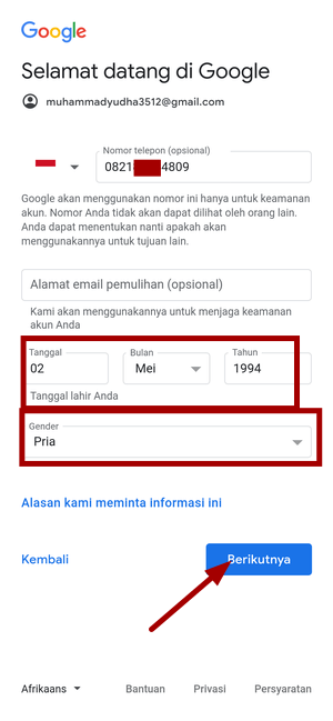 Cara Membuat Akun Email Gmail (di HP dan Komputer) 12 Cara Membuat Akun Email Gmail (di HP dan Komputer) 11